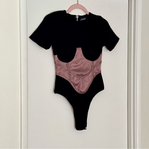 Maniere De Voir Tops - Manière De Voir Black Corset Bodysuit – Size UK 8 runs small 
US 2